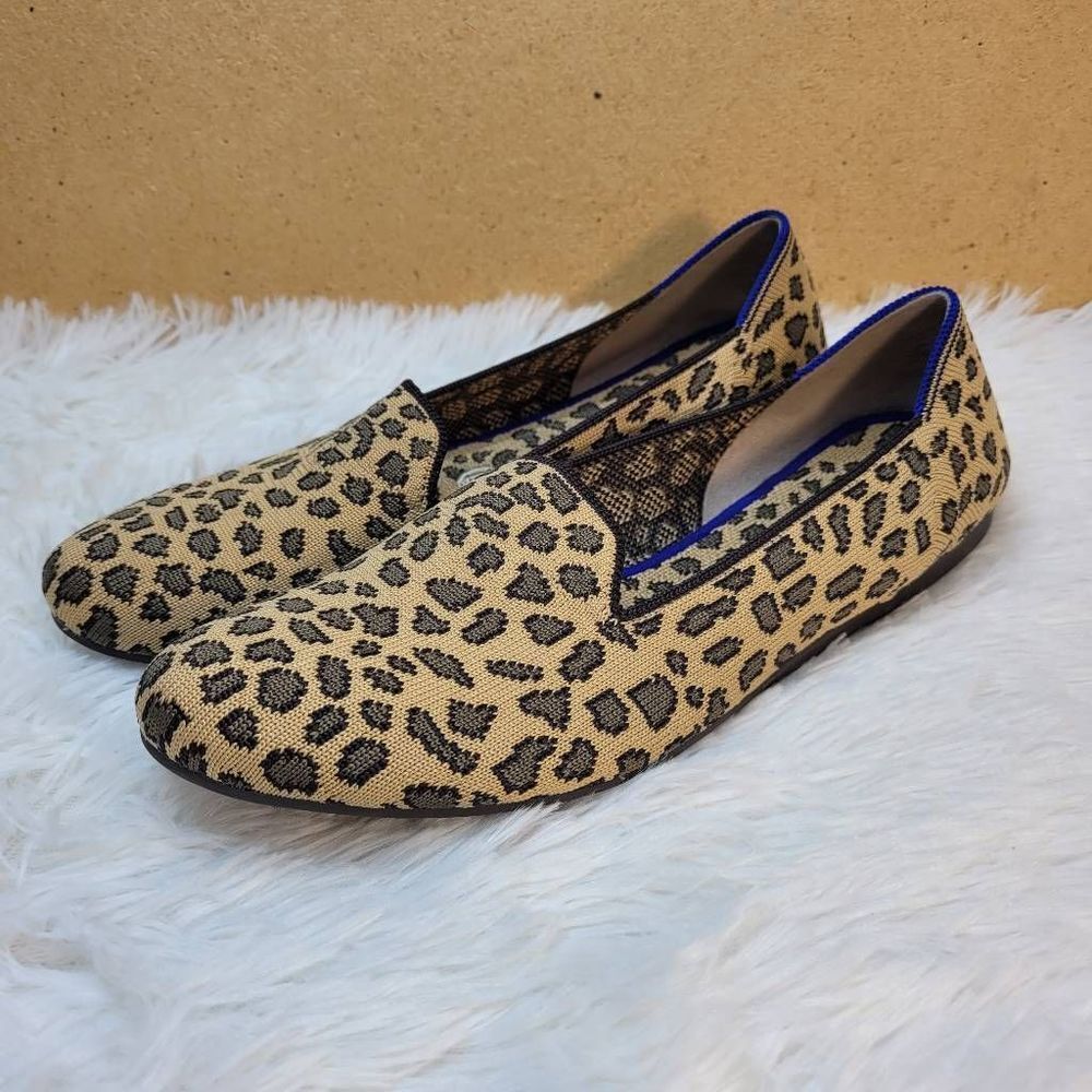 Rothy's “The Loafer” Mocha Spot Leopard Print Loafers- Size 9